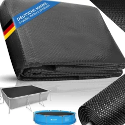 ® Pool-Solarfolie, rechteckig und selbstschwimmend, Stärke 200 µm, 500 x 800 cm ^ TecTake Clearance