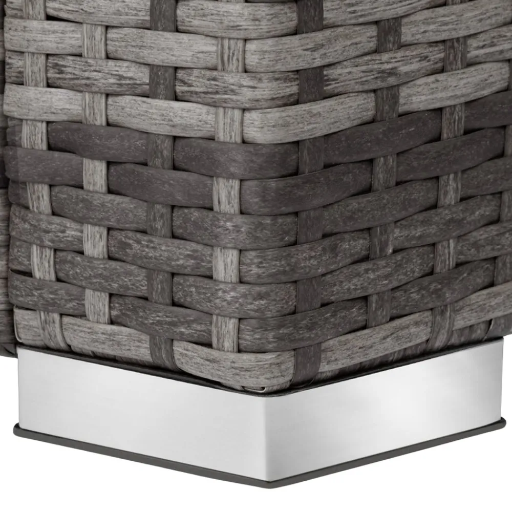 TecTake ® Rattan Lounge, für 3 bis 4 Personen, UV-beständig, variabel aufstellbar grau Outlet