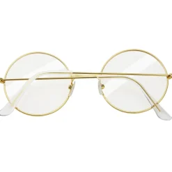 ® Runde Retrobrille mit goldenem Rahmen ^ TecTake Sale