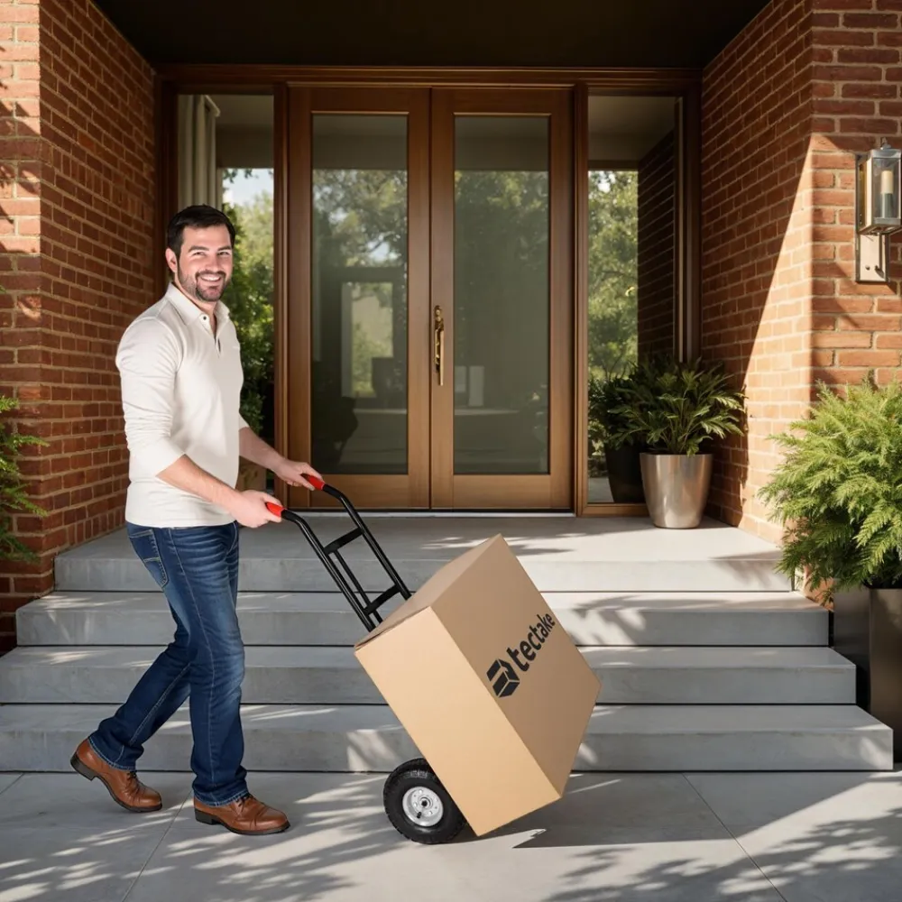 TecTake ® Sackkarre, mit Stahlrahmen, Ladeschaufel mit Radschutz, Belastbarkeit 200 kg schwarz Best