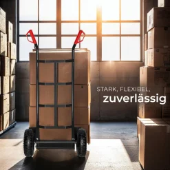 TecTake ® Sackkarre, mit Stahlrahmen, Ladeschaufel mit Radschutz, Belastbarkeit 200 kg schwarz Best