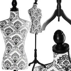 TecTake ® Schneiderpuppe, Torso, aus Schaumstoff, höhenverstellbar, 133 - 168 cm weiß Outlet