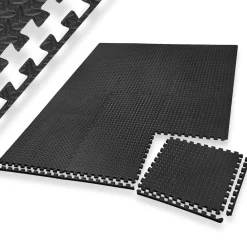 ® Schutzmattenset, 24-teilig mit 48 Randstücken, weich und rutschfest, leichte Reinigung und flexibel erweiterbar ^ TecTake Discount