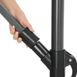 ® Sonnenschirm, 250 x 250 cm mit LED Solar-Beleuchtung, stufenlos verstellbarer Neigungswinkel, wasserabweisend, inkl. Windsicherung und Schutzhülle ^ TecTake Discount