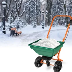 TecTake ® Streuwagen, 25 l, große Räder, 75 x 46 x 105 cm