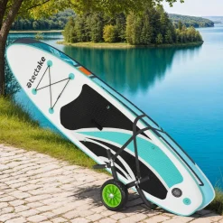 TecTake ® Surfboard Transportwagen, klappbar, für bis zu 2 Boards, Schaumstoffpolsterung, inkl. 2 Sicherungsgurte, 62 x 53 x 49 cm New