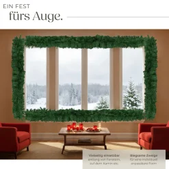 ® Weihnachtsgirlande, naturgetreu, 180 Zweige, mit Schlaufe zum Aufhängen ^ TecTake Hot