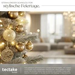 TecTake ® Weihnachtskugeln, 100er-Set in Gold, matt, glänzend und glitzernd, Durchmesser 3, 4 und 6 cm New