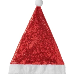 ® Weihnachtsmütze mit roten Pailletten ^ TecTake