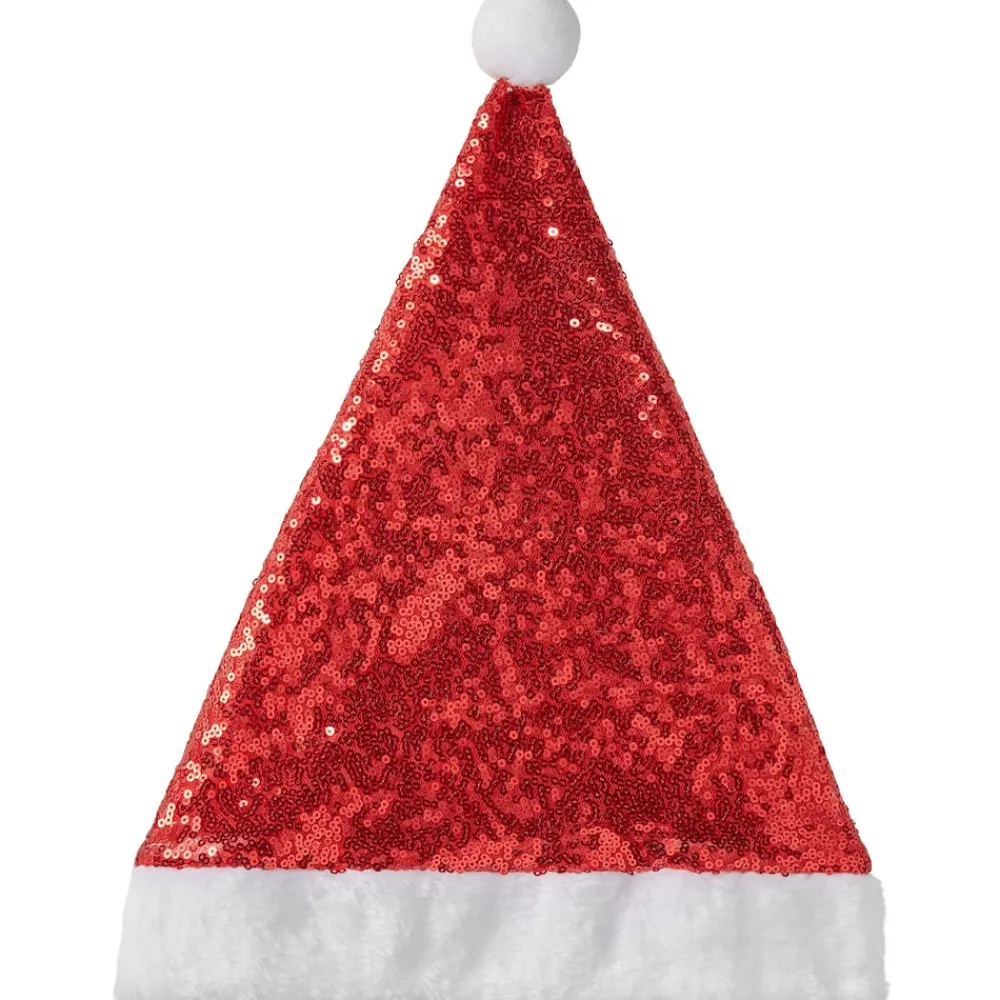 ® Weihnachtsmütze mit roten Pailletten ^ TecTake