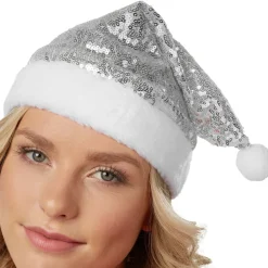 ® Weihnachtsmütze mit silbernen Pailletten ^ TecTake Online