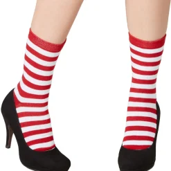 ® Weihnachtssocken gestreift weiß-rot ^ TecTake Sale