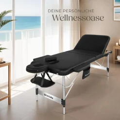 ® 3 Zonen Massageliege, Breite 78 cm, Polsterung 5 cm, mit Aluminiumgestell, 212 x 108 x 90 cm ^ TecTake New