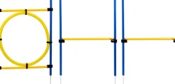 Dobar 3-teiliges Agility Sprung-Set, mit 2 Hürden und Sprungreif Best