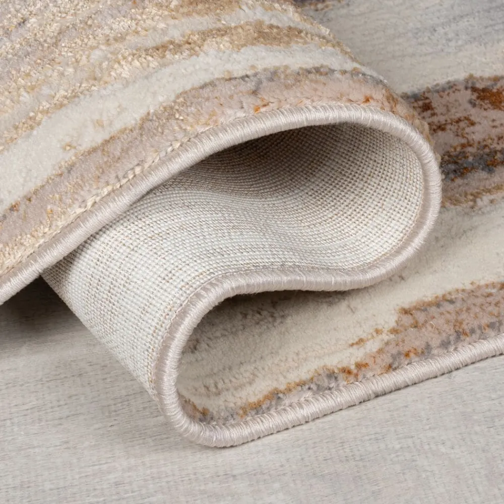 KADIMA DESIGN Teppich abstrakt 120 x 170 cm - ZENNOR | Gold
