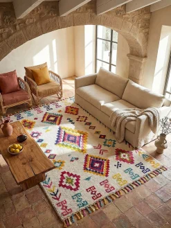 KADIMA DESIGN Teppich Boho Bunt 80 x 150 cm - ARUN | Online