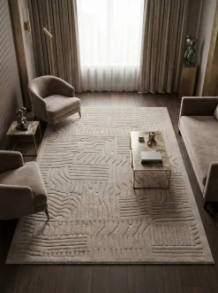 Teppich EDEN-Carlisle, geometrisch-abstrakt, Taupe, 120 x 170 cm ^ KADIMA DESIGN Discount