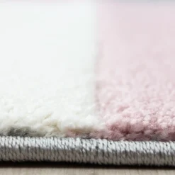 Teppich Kurzflor LATEMAR in Rosa, kariert, 80 x 150 cm ^ KADIMA DESIGN New