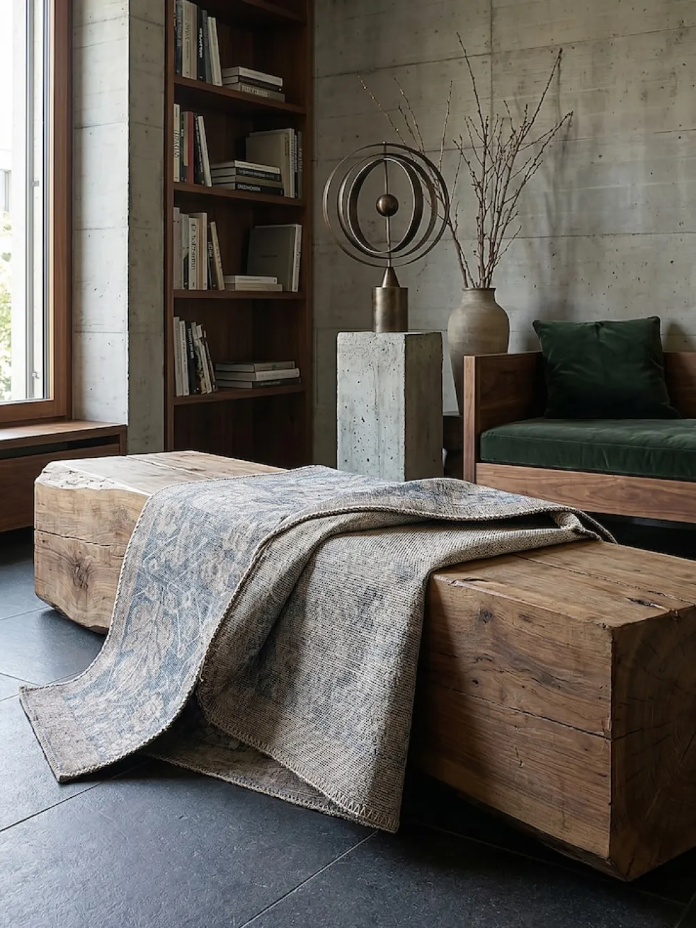 KADIMA DESIGN Teppich Orient 115 x 170 cm - HURST | Blau Sale