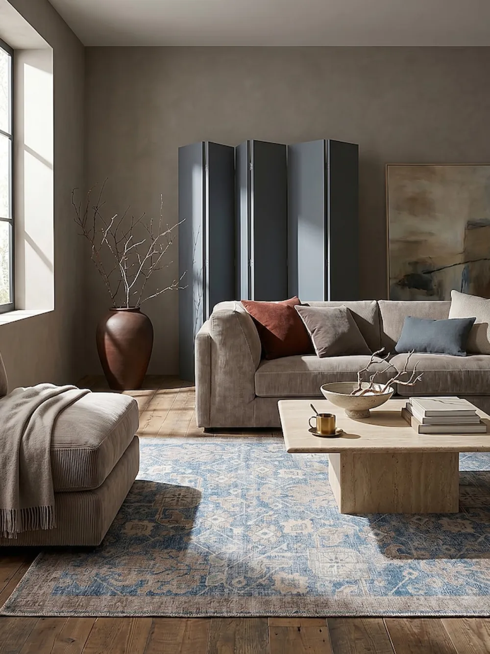 KADIMA DESIGN Teppich Orient 115 x 170 cm - HURST | Blau Sale