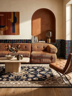 Teppich Orient Dunkelblau 80 x 150 cm - GLAZERT | ^ KADIMA DESIGN Best