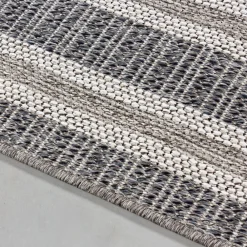 Teppich Outdoor LIRIA in Grau, mit Bordüre, 140 x 200 cm ^ KADIMA DESIGN Sale