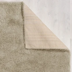 KADIMA DESIGN Teppich uni Beige 80 x 150 cm - LYNE | Grün Hot
