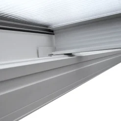 Aileenstore Terrassenüberdachung Aluminium 618 cm als Bausatz Sichtschienen und Hohlkammerplatten Weiß Online