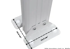 Terrassenüberdachung Aluminium 495 cm als Bausatz Sichtschienen und Hohlkammerplatten Grau ^ Aileenstore Outlet