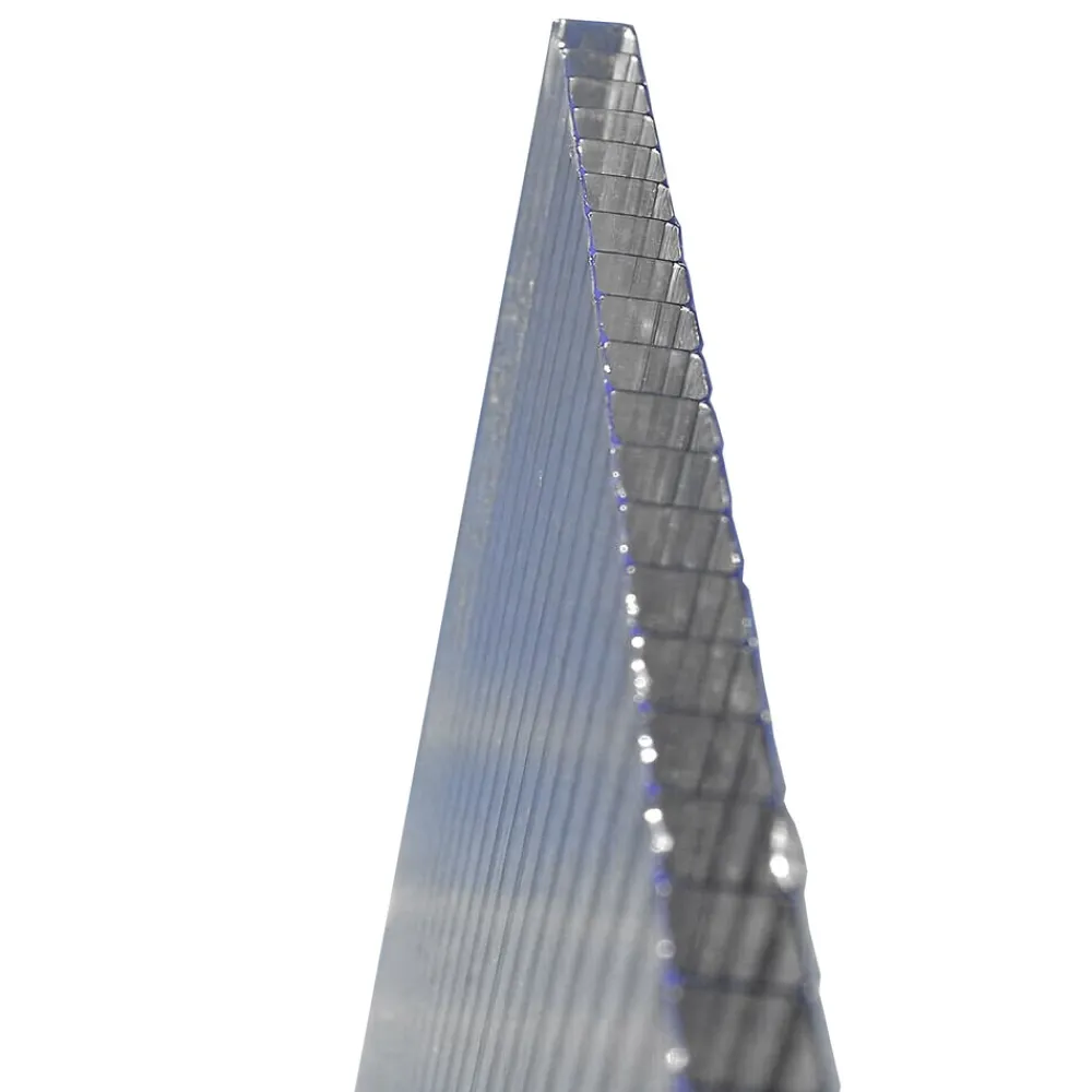 Terrassenüberdachung Aluminium 557 cm als Bausatz Sichtschienen und Hohlkammerplatten Weiß ^ Aileenstore Hot