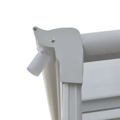 Terrassenüberdachung Aluminium 557 cm als Bausatz Sichtschienen und Hohlkammerplatten Weiß ^ Aileenstore Hot