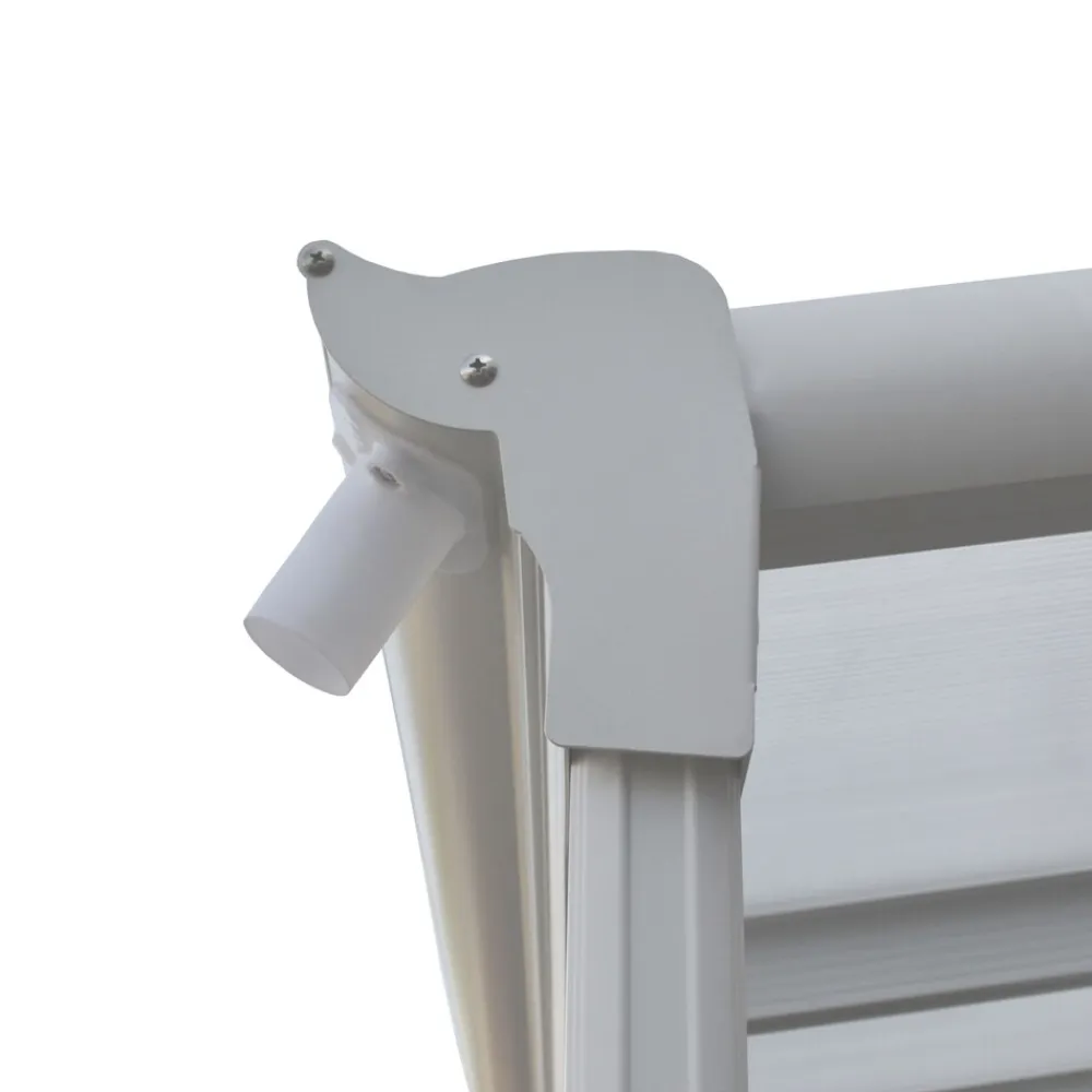 Terrassenüberdachung Aluminium 557 cm als Bausatz Sichtschienen und Hohlkammerplatten Weiß ^ Aileenstore Hot
