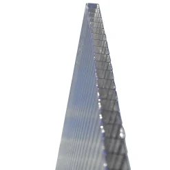 Aileenstore Terrassenüberdachung Aluminium 312 cm als Bausatz Sichtschienen und Hohlkammerplatten Grau Hot