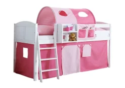 Hochbett "Eric" Country Kiefer Weiß Classic ^ TICAA Hot