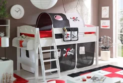 Hochbett "Kenny R" Kiefer Weiß Motiv ^ TICAA Sale