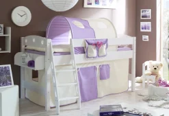 Hochbett "Kenny R" Kiefer Weiß Classic ^ TICAA Clearance