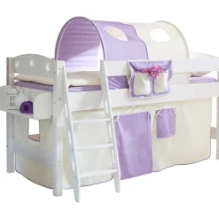 Hochbett "Kenny R" Kiefer Weiß Classic ^ TICAA Clearance