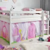Hochbett "Prinzessin Liora" Kiefer weiß ^ TICAA Discount