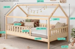 TICAA Kinderbett Hausbett