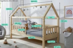 TICAA Kinderbett Hausbett
