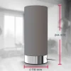 Tischleuchte, chrom-grau, 1xE144/40W max ^ B.K.Licht