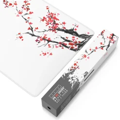 Gaming Mauspad XXL Speed Gaming Mousepad 900x400 mm, Deskpad, rutschfest & abwaschbare Rückseite, für Speed & Präzision, Ink Sakura 4 ^ Titanwolf Outlet