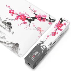 Gaming Mauspad XXL Speed Gaming Mousepad 900x400 mm, Deskpad, rutschfest & abwaschbare Rückseite, für Speed & Präzision, Ink Sakura ^ Titanwolf Outlet