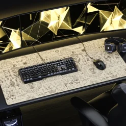 Gaming Mauspad XXXL Speed Gaming Mousepad 1200x600 mm, Deskpad, rutschfest & abwaschbar, für Speed & Präzision, Alchemy ^ Titanwolf Best