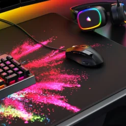 Gaming Mauspad XXXL Speed Gaming Mousepad 1200x600 mm, Deskpad, rutschfest & abwaschbar, für Speed & Präzision, Color Explosion ^ Titanwolf New