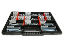 Schraubenbox24 400 tlg Sechskantschrauben Sortiment mit Muttern Unterlegscheiben Federringen M8 // 12mm-70mm Schrauben Set Best