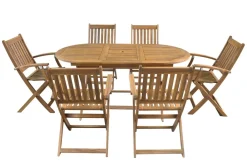 7tlg. Sitzgruppe Boston aus Akazienholz ^ Prestige Home Living Outdoor Clearance