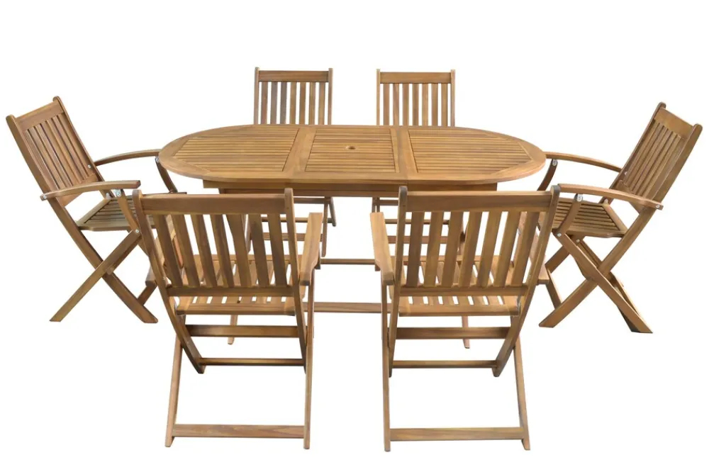 7tlg. Sitzgruppe Boston aus Akazienholz ^ Prestige Home Living Outdoor Clearance