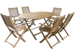 7tlg. Sitzgruppe Boston aus Akazienholz ^ Prestige Home Living Outdoor Clearance