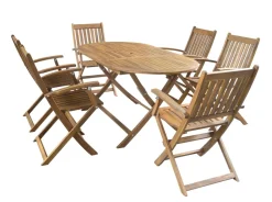 7tlg. Sitzgruppe Boston aus Akazienholz ^ Prestige Home Living Outdoor Clearance